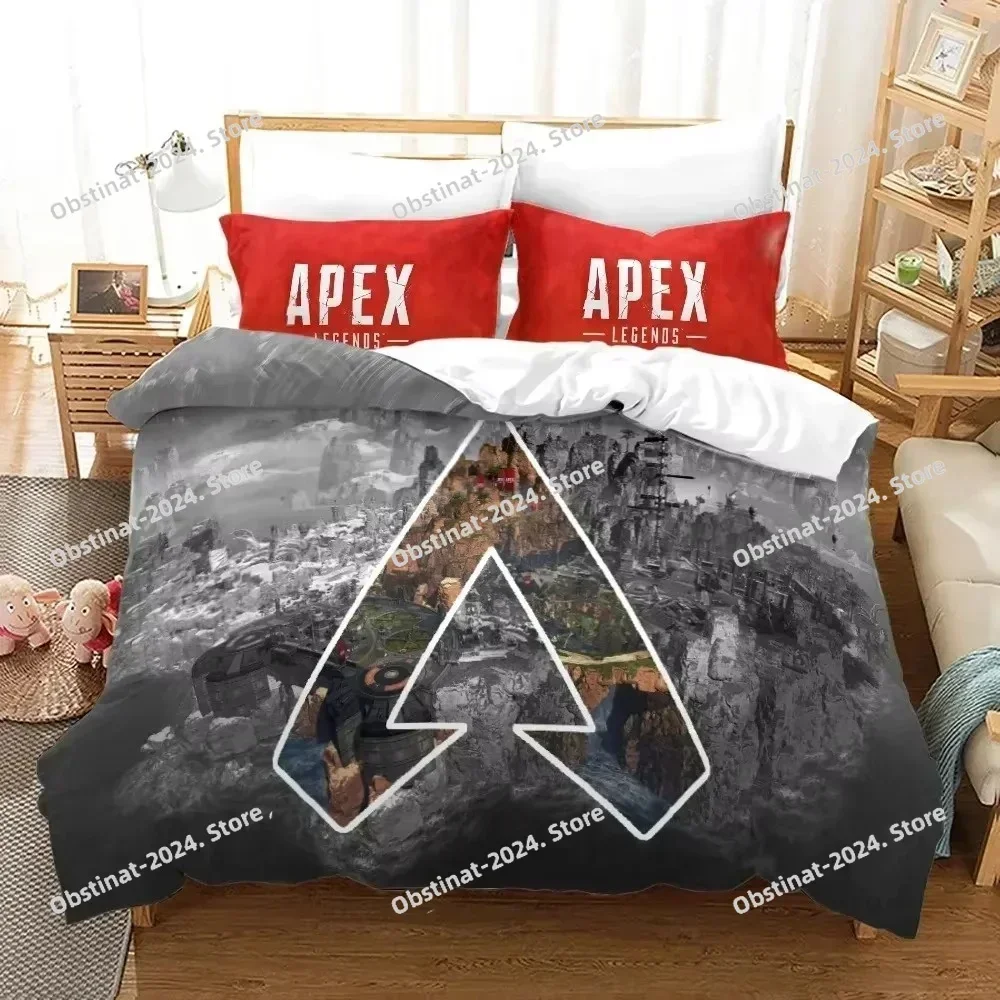 3D APEX Legends Bedding Set Printed single Comforter Quilt Bed Cover Soft Duvet Cover Pillow Case 3 Pieces Sets Kids Adult Size