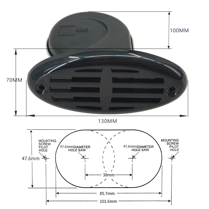 FOR Zhicheng, stainless steel electric flute horn, marine speedboat yacht ship motorboat fishing boat modification accessories