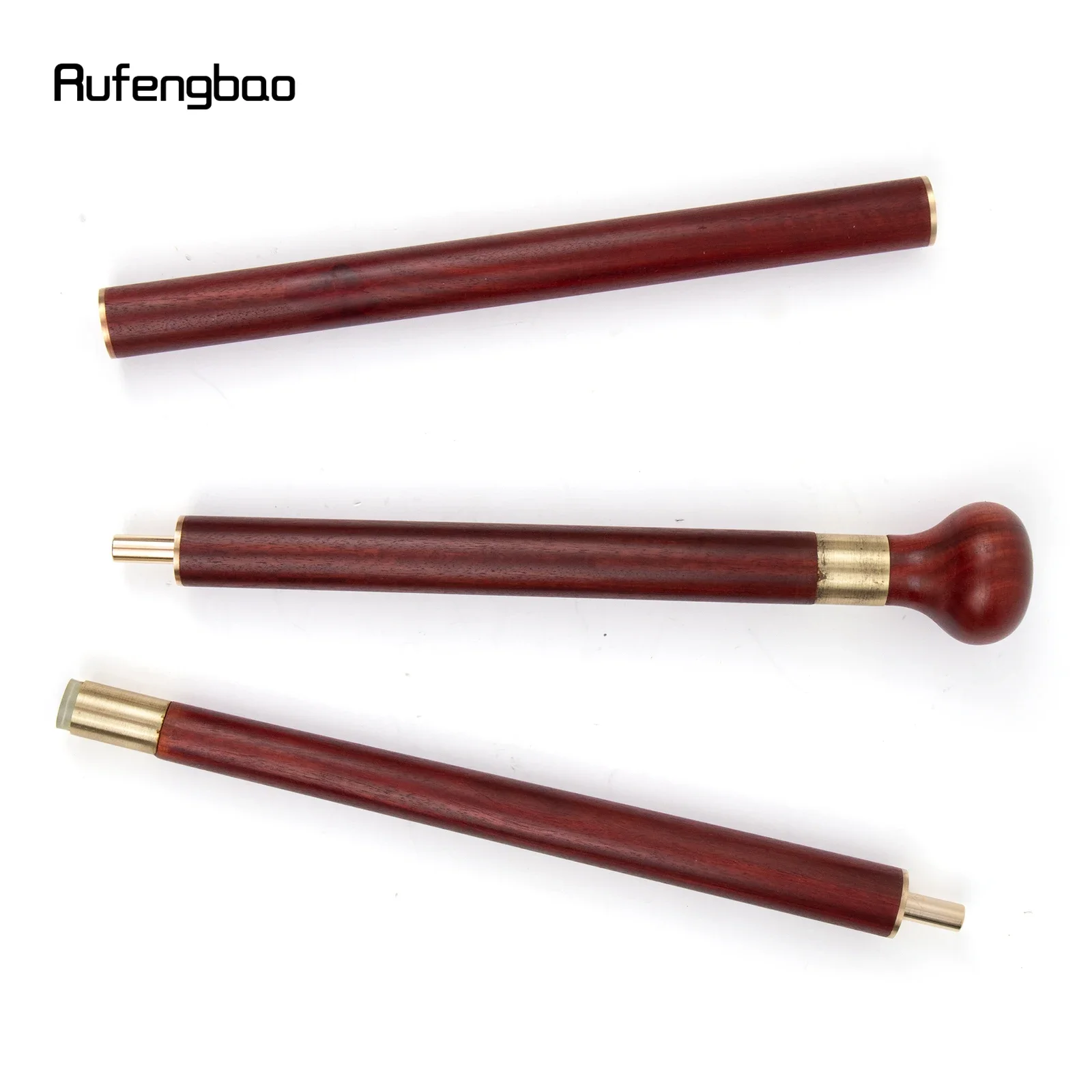 Brown Sandalwood Wooden Fashion Walking Stick Decorative Cospaly Party Wood Walking Cane Halloween Mace Wand Crosier 85cm