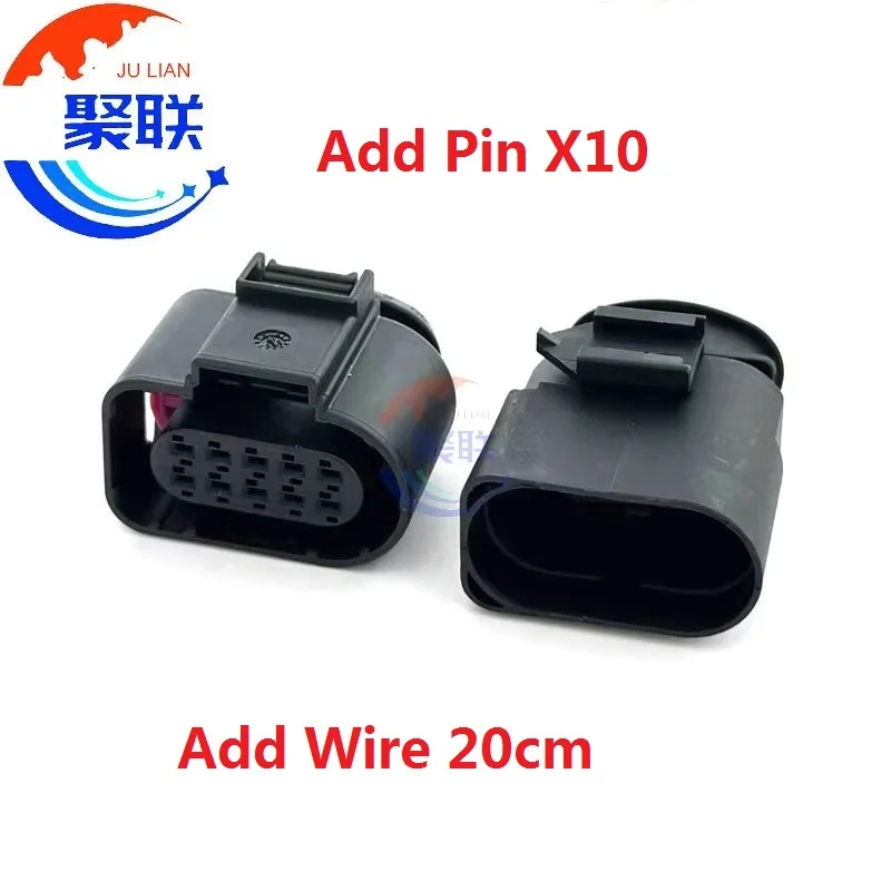 

1 комплект, 10 контактов, 4H0973715 42506100 42516100 1563498-1 1563495-1 автоматический разъем проводки с кабелем, вилкой жгута проводов фар 4H0 973 715