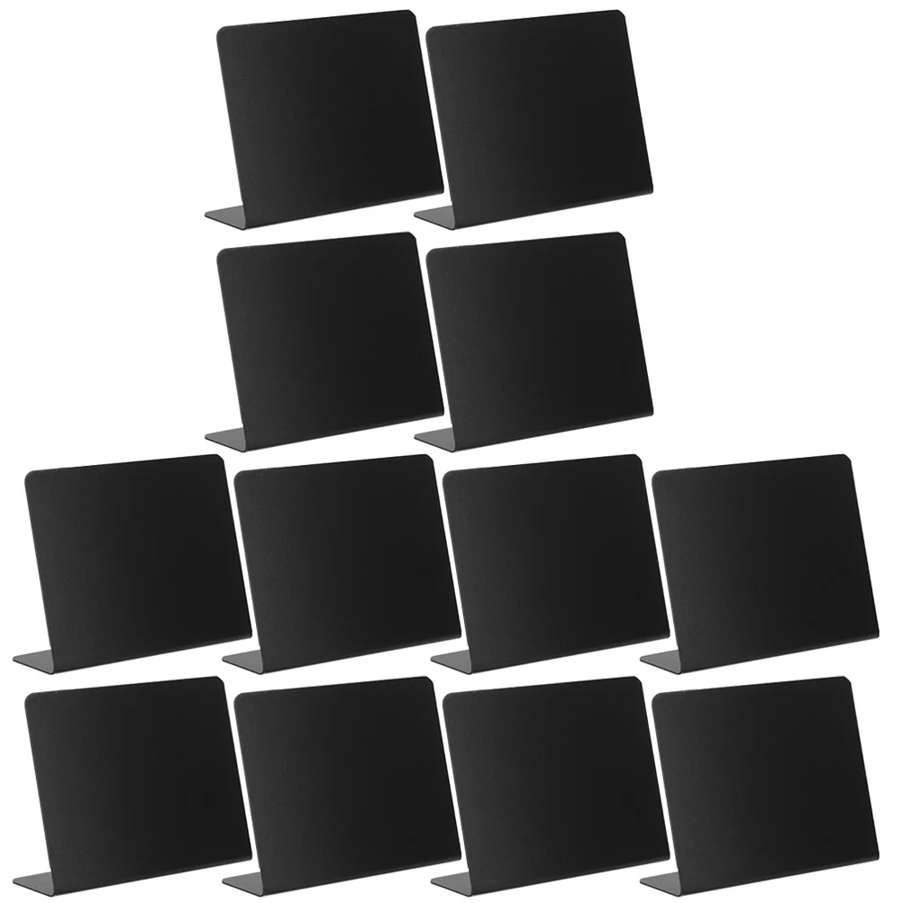 

12pcs Food Label Blackboards Mini Display Chalkboards For Menu Price Signs Restaurant Table Tops Message Boards Drawing