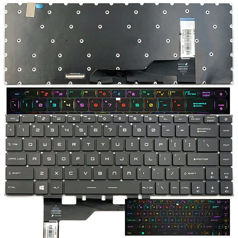 Clavier rétro-éclairé rvb, pour ordinateur portable MSI GE66 Raider MS-1541 GS66 furtif MS-16V1, éclairage anglais, Original, nouveau