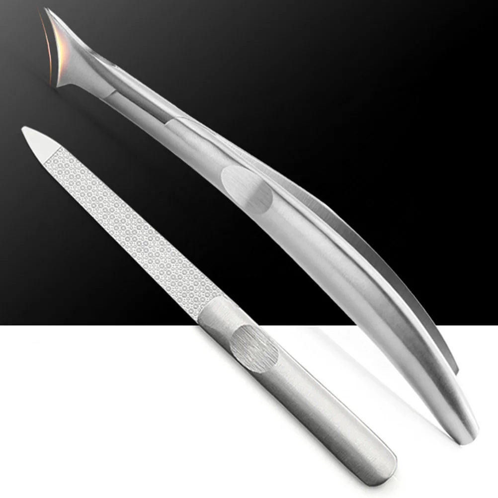 

1Set Professional Nail Clippers Stainless Grooming Tool with Dual Heads Portable Compact Design for Travel