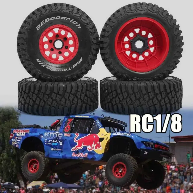 

4Pcs 126mm 12mm/14mm Coupling RC car Tires Wheel For 1/7 ARrMA 1/8 Mojave4sTRAXXAS Short Trucks BAJA ESC8 Upgrade Part