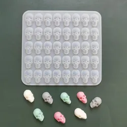 40 Holes Skull Ice Cube Silicone Mold Halloween Creative Decoration Reusable Bar Party Ice Making DIY Candy Chocolate Baking