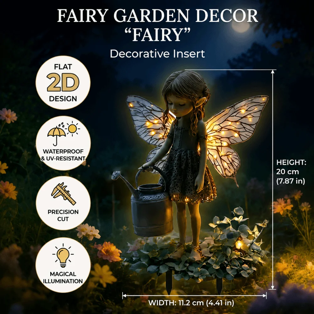 Ground Insert Garden Art Ornament 2D Flat Acrylic Elf Garden Figurine Treehouse Rabbit Acrylic Ground Insert Outdoor Decoration