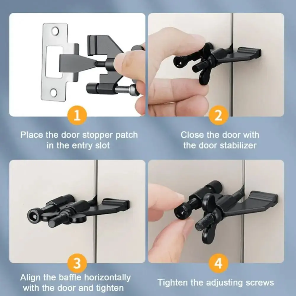 Convenient Anti-theft Door Lock Childproof Easy To Install Door Stopper Portable Zinc Alloy Lock Buckle Home