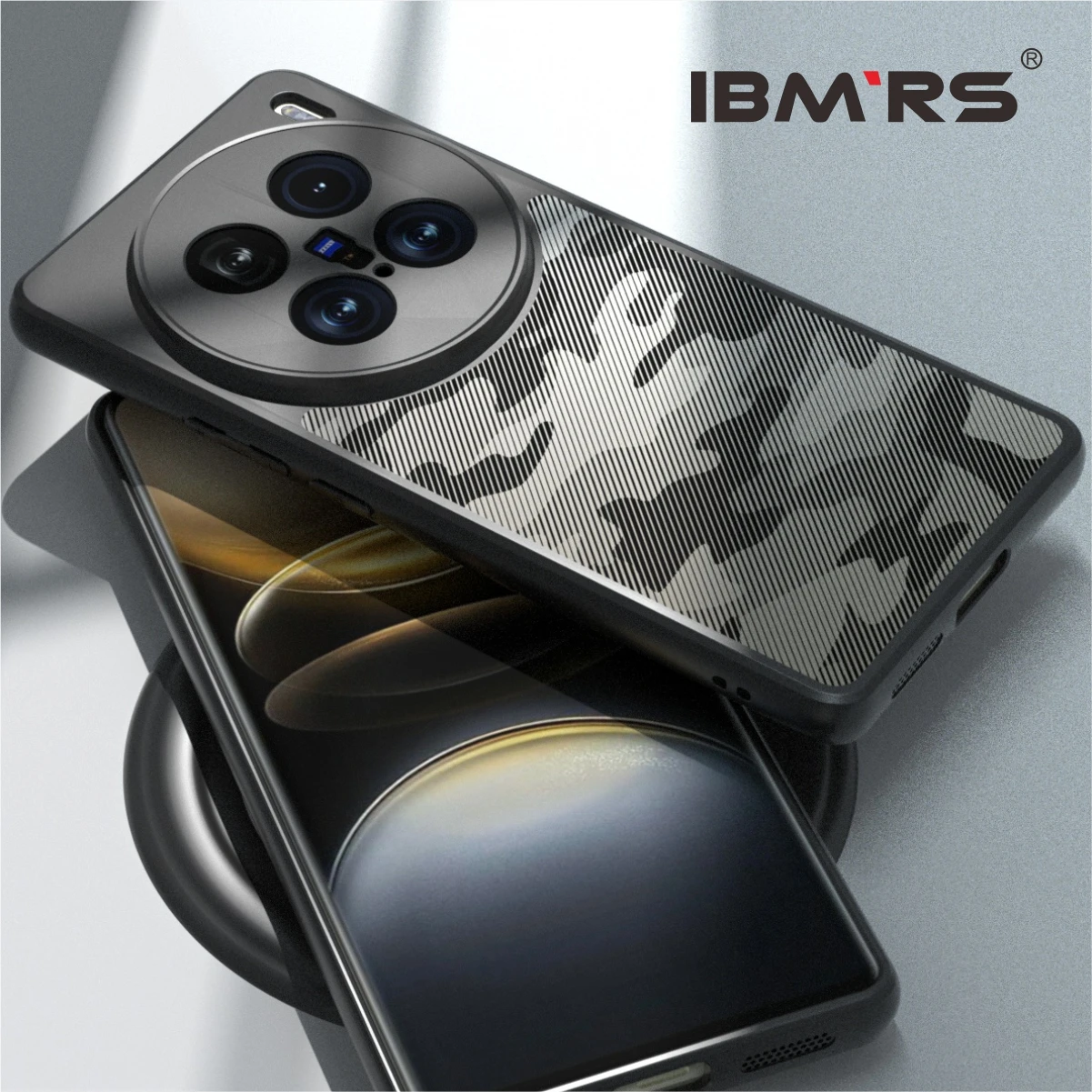 IBMRS for vivo X100 Ultra Case,Dual Layer Military Grade Drop Shockproof Protection Cell Phone Cover -  (Camo Black)