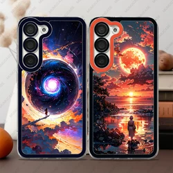 Phone Case For Samsung Galaxy A55 A15 A14 A21S A22 A24 A50 A31 A32 A33 A34 A51 A52 A53 A54 A71 A72 A73 Soft Cover Colorful Sky