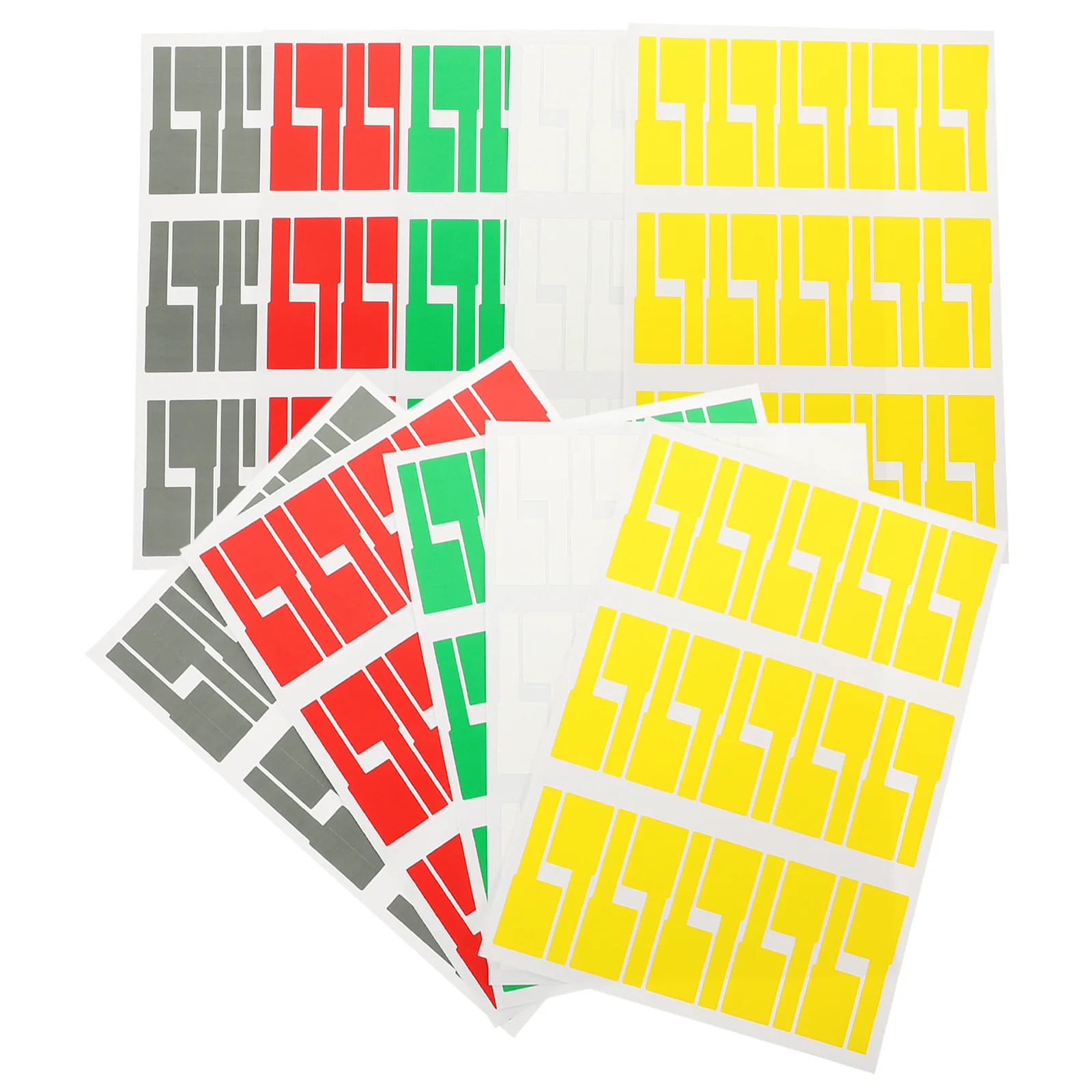 10 أوراق ملصقات كابلات ملونة ذاتية اللصق لملصقات تحديد منظم إدارة سلك الكمبيوتر المكتبي والمدرسة #5