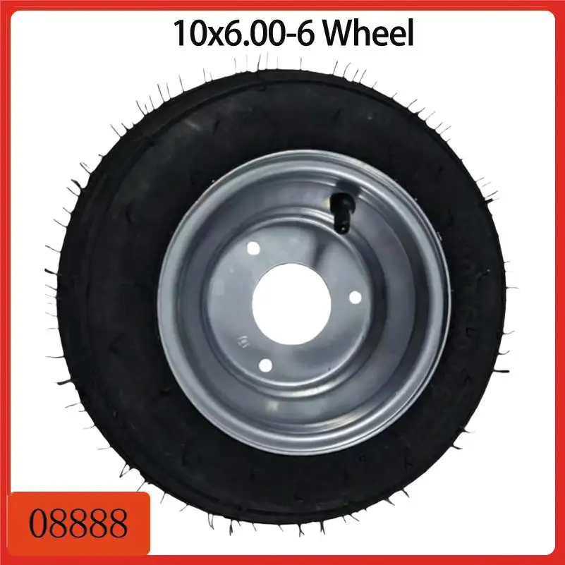 

10x6.00-6wheel Suitable for electric city cocoa tire with 3-hole wheel hub modification kart ATV tire accessories