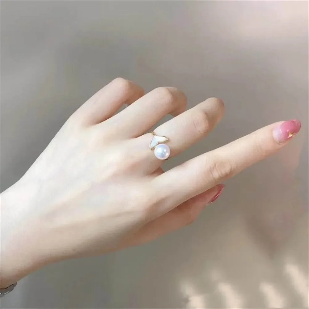 

Wholesale Classic 925 Silver Ring Accessorie Settings Adjustable Blank Pearl Ring Setting Base For Women Diy Jewelry Making J055