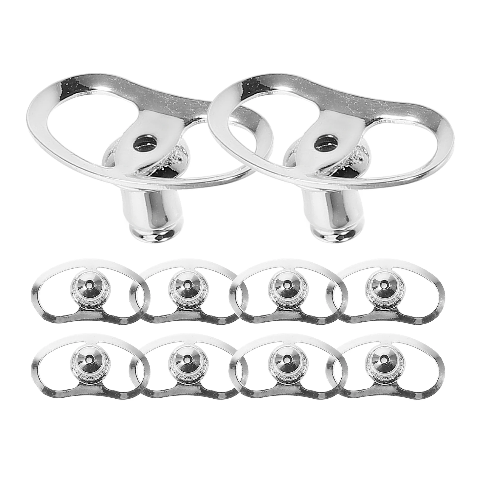 

10pcs Plated Pearl Earrings Backs for Droopy Ears Heavy Support Fashionable Design Ear Support For Heavy Earrings Sturdy
