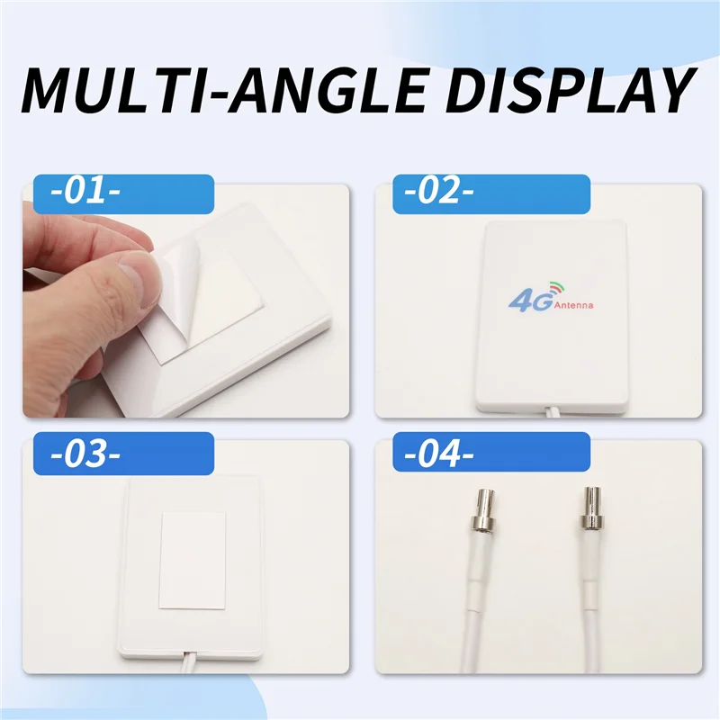 ABMF-4G LTE Антенна 3G 4G Панельная антенна с разъемом SMA TS9 CRC9 Кабель 2 м для маршрутизатора E8372 E3372 B315 USB-модем