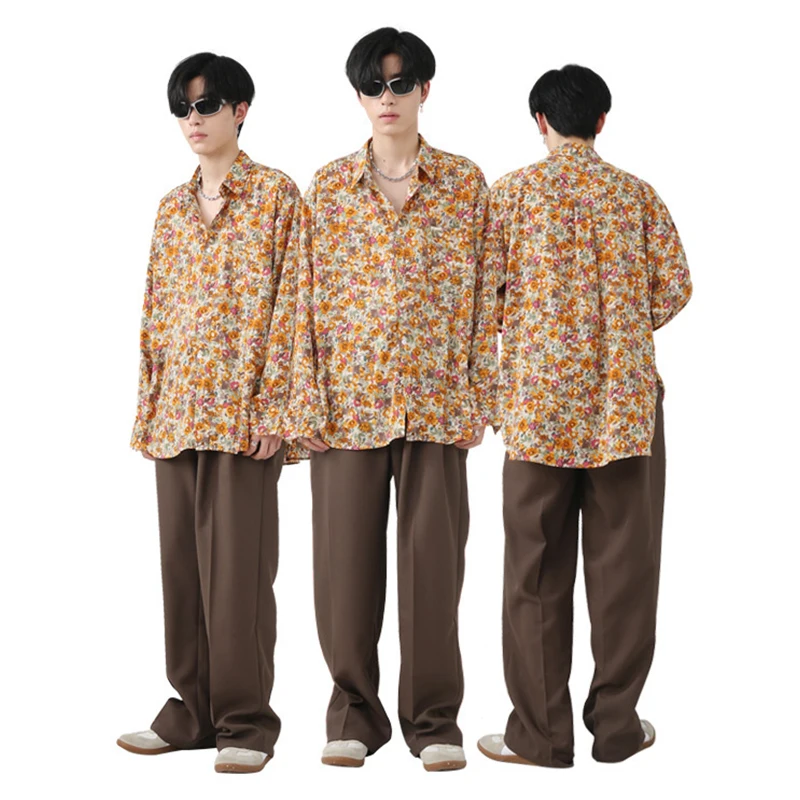 

Men's Wear New Spring Autumn 2022 Printing Hawaiian Style Long Sleeve Shirt Cool Beach Fashion Casual Loose Clothes