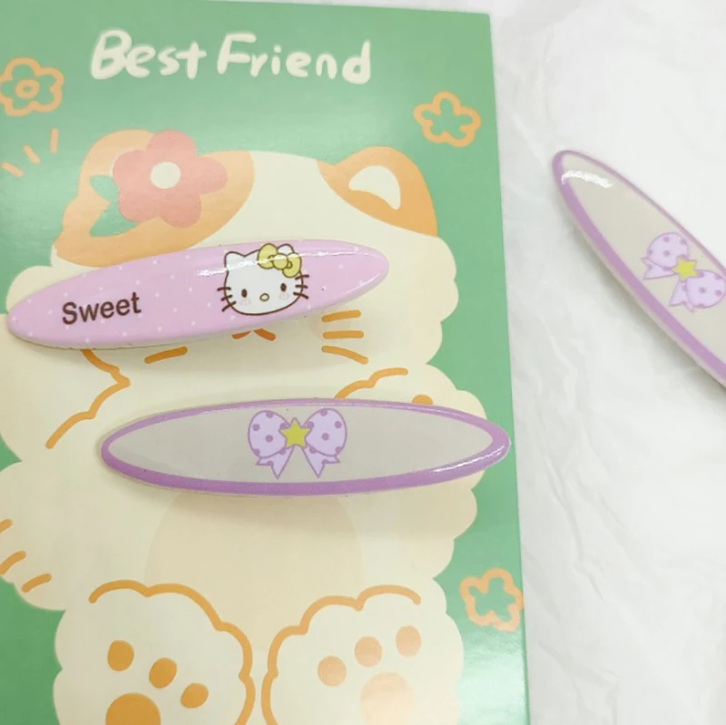 1PC Ragazza Del Fumetto Arco KT Gatto Frangia Laterale Clip Copricapi Kawaii Sanrio Hello Kitty Forcelle Accessori Per Capelli Svegli Regali di Festa