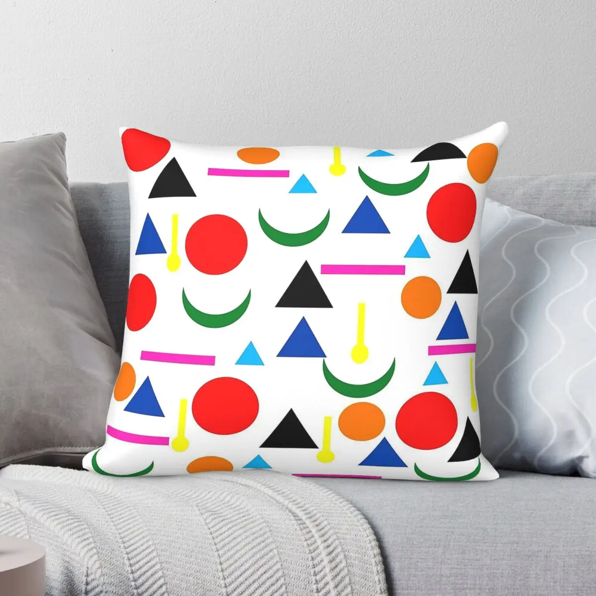 Montessori Symbols Square Pillowcase Polyester Linen Velvet Creative Decor Throw Pillow Case Car Cushion Case Wholesale 45x45