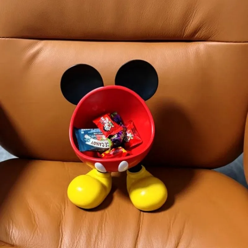 Caja de almacenamiento de llaves de entrada de dibujos animados de Mickey de animación de Disney, adornos multifuncionales, almacenamiento para el hogar, regalos creativos de decoración del hogar