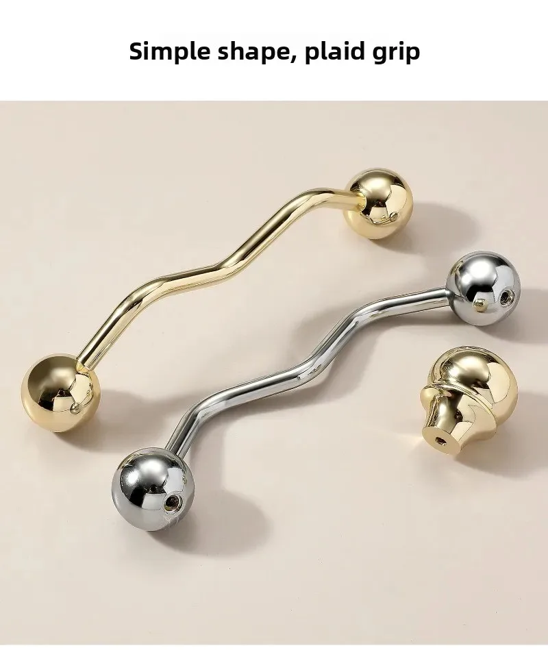 Wellenförmige Griffe, Französische Retro-Luxus-Küchenschränke, Kleiderschränke, Möbelschubladen, Schranktüren, Türgriffe – Detail 6