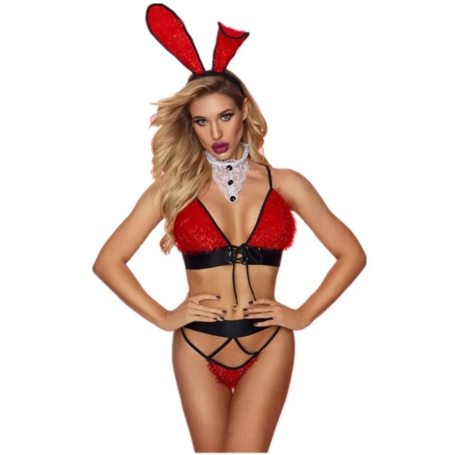 

Wholesale Women's Sexy Lace Bikini Underwear Spicy Night Roleplay Bunny Girl Lingerie Sets Lady Fliter Naugty Cosplay Costumes