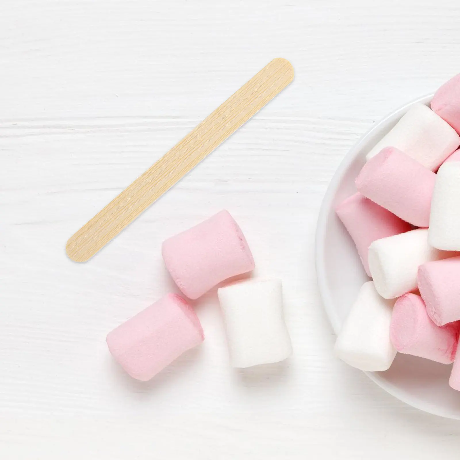 100Pcs Wooden Candy Making Sticks Flat Design for Caramel Cake Pops Ice Cream Fruit Kabobs Crafting Supplies Appetizer