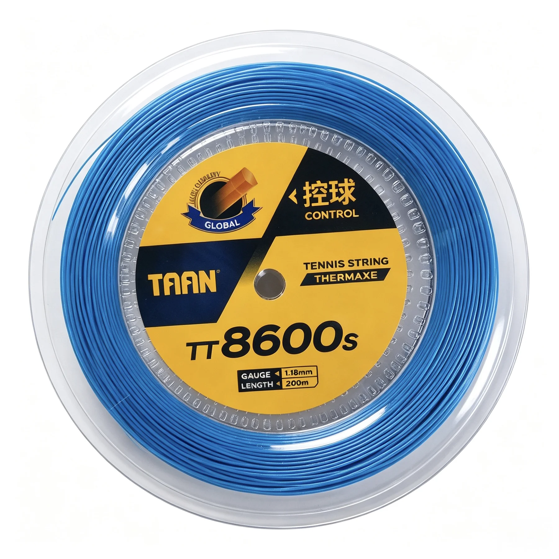 TAAN TT8600 Control Tennis Strings 1 Reel 200M 1.20mm Polyester 6-Angle Hard-Line Racket String for Tennis Big Banger