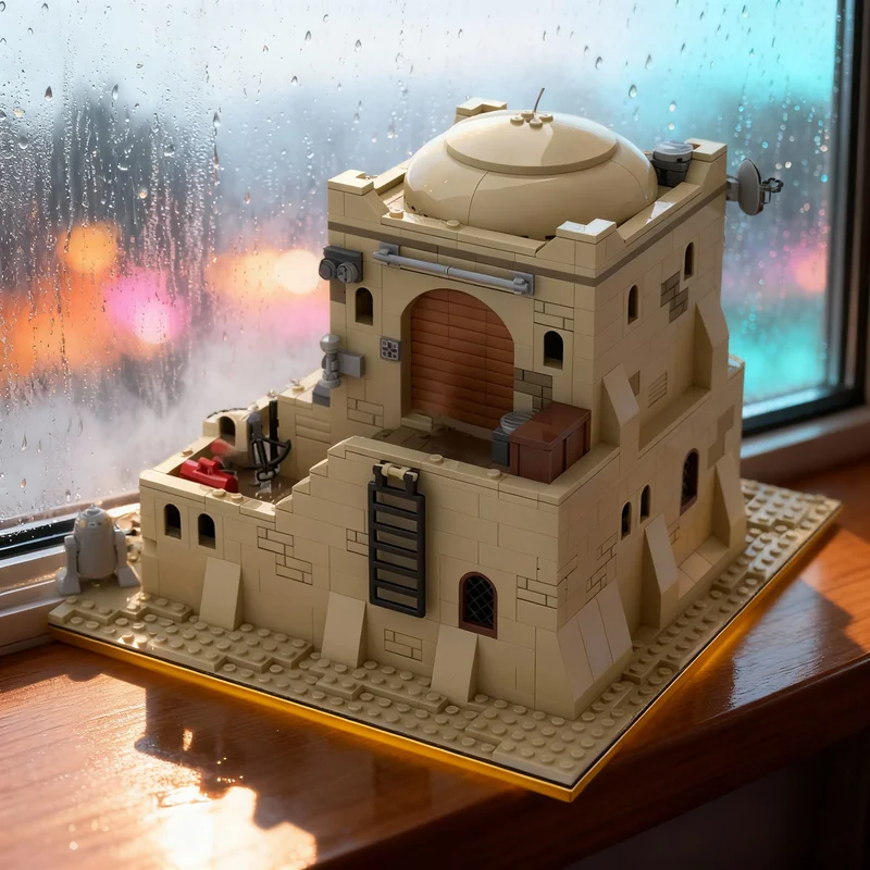 

962PCS Star Battle SW Tatooine Mos Eisley Desert House #3 Modular Model Moc Building Blocks Stacking Creative Christmas Gifts