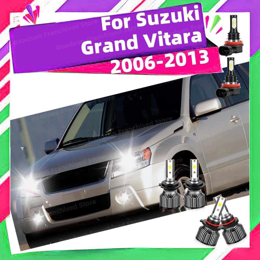 

2/6x для Suzuki Grand Vitara 2006-2013 CSP 3570 чипов светодиодные фары дальнего и ближнего света 6000K противотуманные фары