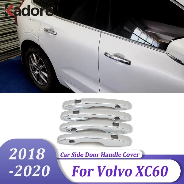 

Накладки на ручки дверей из хромированного ABS-пластика для Volvo XC60 2018-2020 годов, аксессуары для стайлинга автомобиля