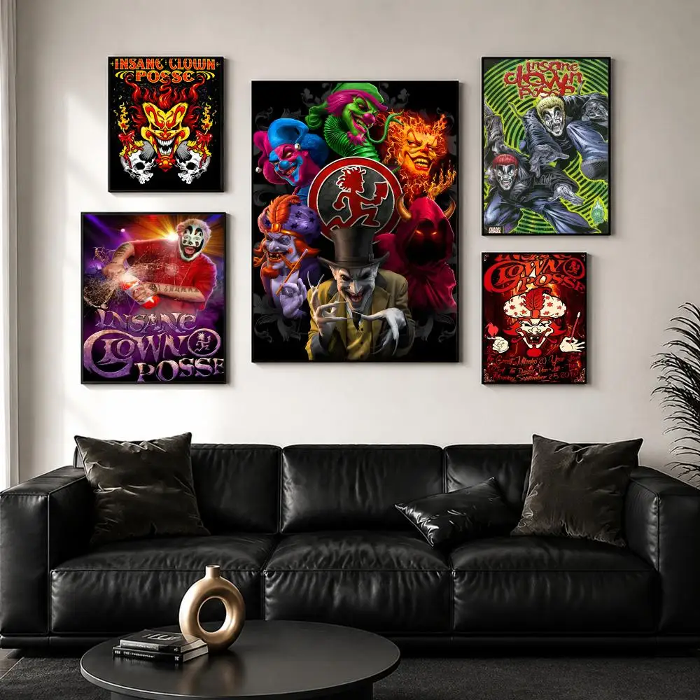 I-insane clown posse BAND Painting Calligraphy Wall Art Canvas Poster Premium Home Decor Print for Living Room Bedroom