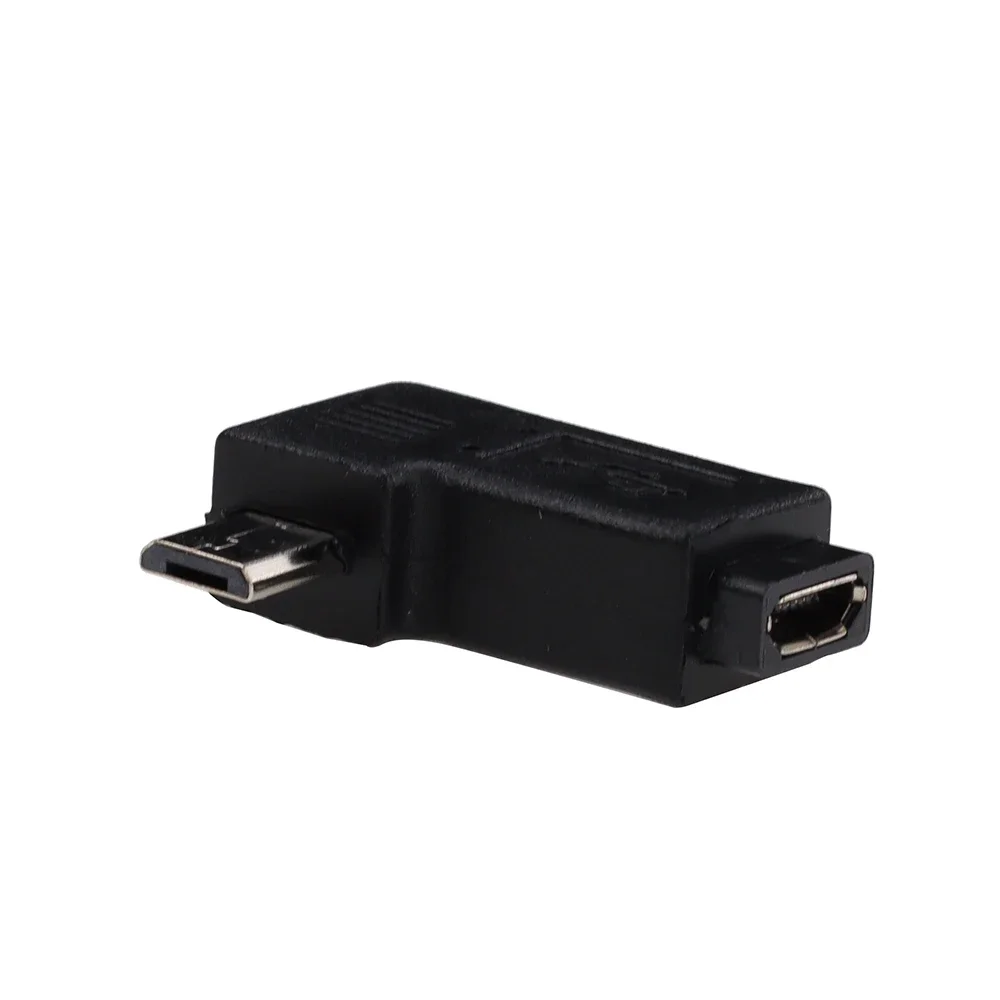 100pcs 90 Degree Left & Right Angled Micro USB Male to Micro USB Female Connector Data Sync Adapter Plug Converter