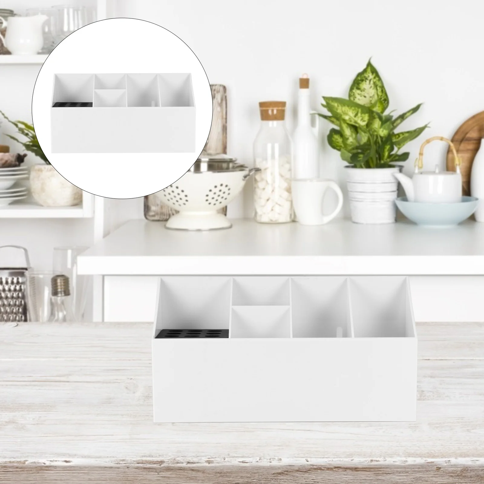 

Cosmetics Desk Organizer Box Premium Makeup Storage Solution Smooth Finish Non-Irritating Design Multi Functional Stationery