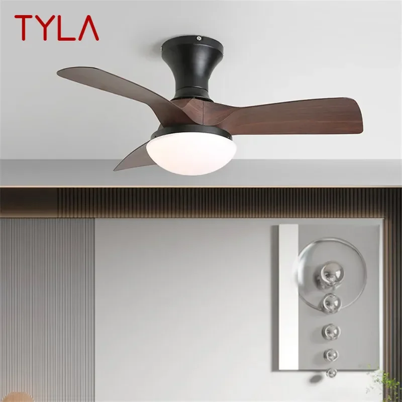 TYLA Modern Fan Light LED Luxury Living Room Restaurant Bedroom Children's Room Ceiling Fan Light Remote Electric Fan Light