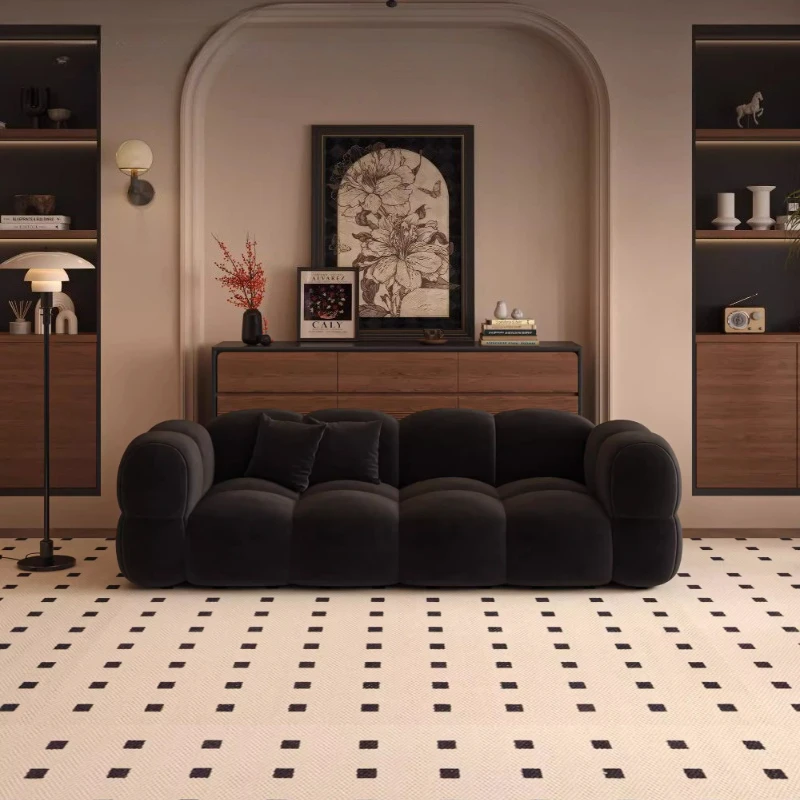 

m Mid century retro sofa Clothing store beauty salon living room sofas Rest reception Modern black elegant design furniture m