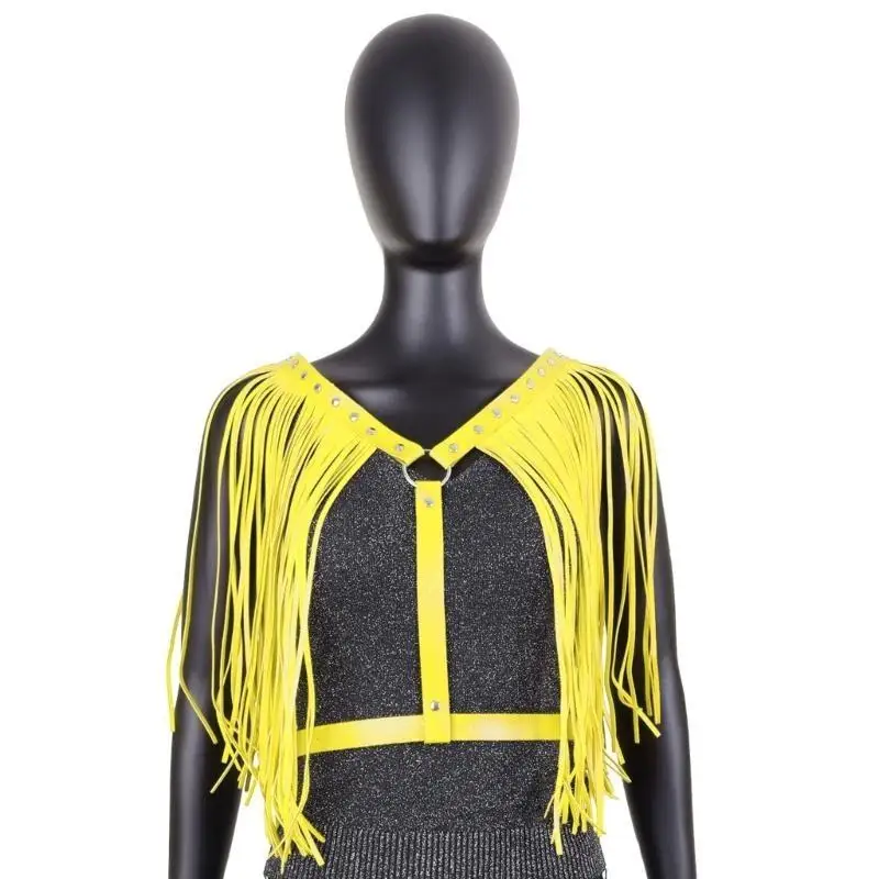 

R1WE Готический поясной ремень с бахромой Прохладный поясной ремень в стиле панк Ремень в стиле гранж