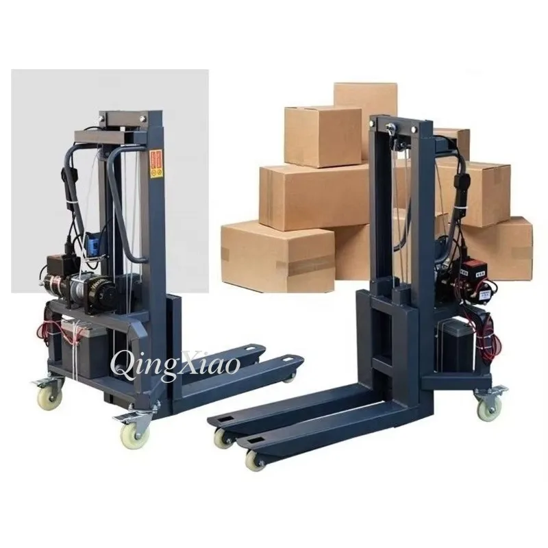 Durable 300KG Heavy Load Portable Small Forklift Stacker With 1.2m And 1.6m Optional Lifting Height Reinforced Robust Structure