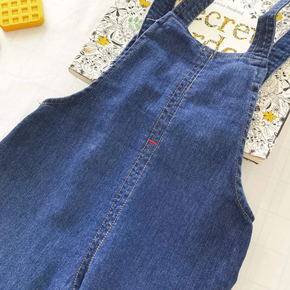 IENENS Baby Girls Overalls Kids Trousers Denim Dungarees Embroidery Butterfly Pants Toddler Infant  Jumpsuit 0-4 Years Clothes