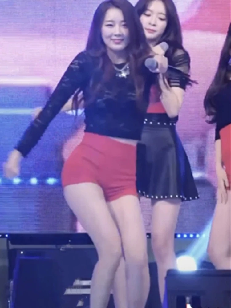 Kpop الكورية المغني المرأة ملابس رقص الجاز الحفل مثير مهرجان الملابس مرحلة الأداء راقصة الأبيض تمتد السراويل الضيقة #2