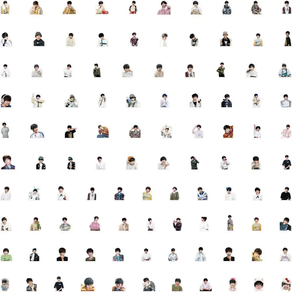 Chen Yiheng series of transparent character stickers, TF themed decorative wall art stickers, a complete set of 100 pieces view 6