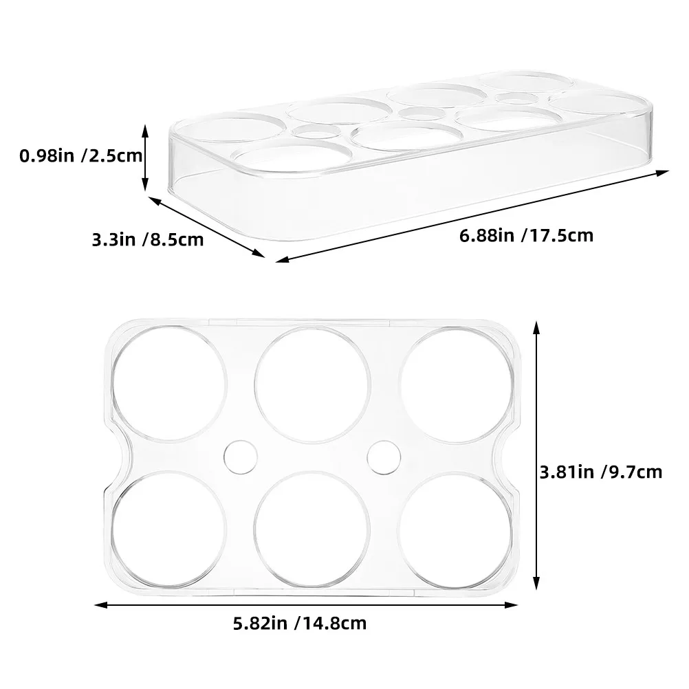 2 Pcs Refrigerator Trays Holder for Fridge Mini Organizer Deviled with Lid