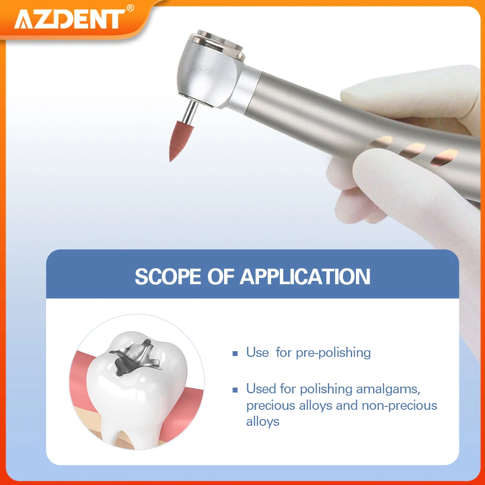 12pcs/Box Dental Silicone Polish Abrasive Polisher AZDENT FG Pre-Polishing Dentistry Tool Instrument