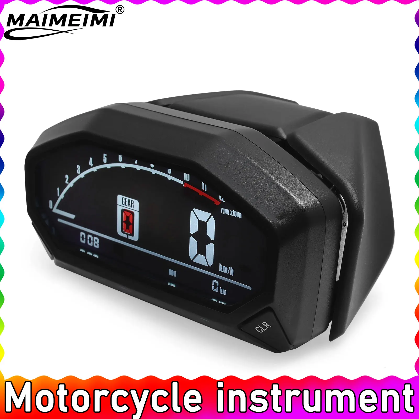

Универсальный цифровой мотоциклетный спидометр, тахометр, цифровой 12 В, одометр, счетчик топлива, светодиодный индикатор, скорость прибора