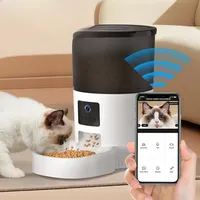 Automatic Cat Feeder With Camera Video Cat Food Dispenser Pet Smart Voice Recorder Remote Control Auto Feeder For Cat Dog