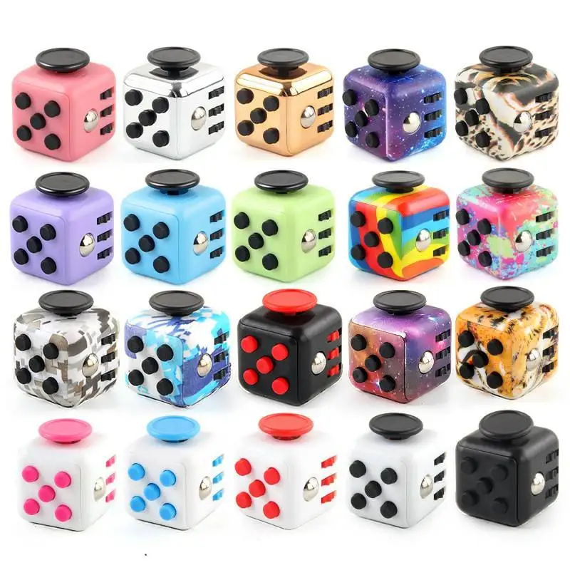 6 Sided Fidget Cube Magic Dice Stress Relief Anti-Anxiety Sensory Toy for ADHD Autism OCD Fingertip Desk Decompression Toys Gift