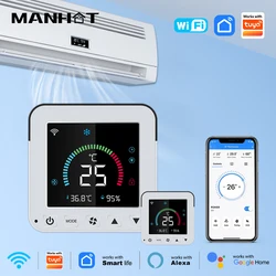 For Tuya WiFi Thermostat Air Conditioner IR Temperature Humidity Infrared LCD Control Touch Screen USB Power Google Home Alex