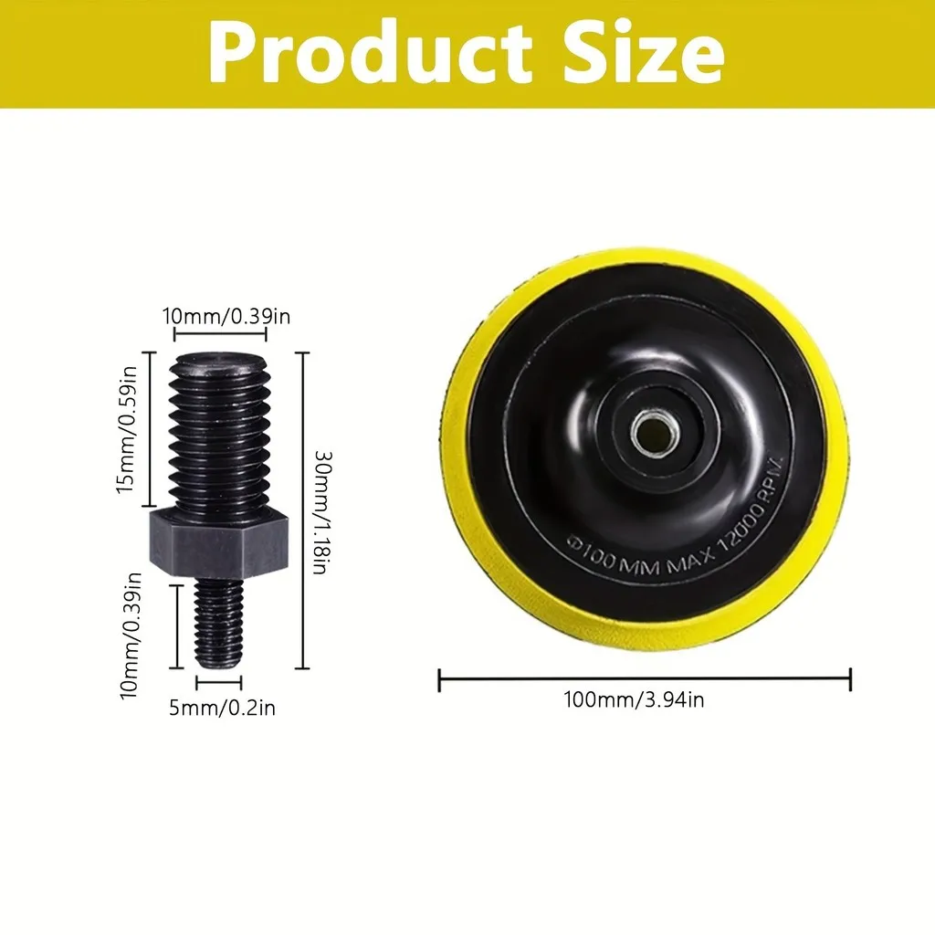 Mini Angle Grinder Adapter – M5 to M10 Spindle, Fits 4