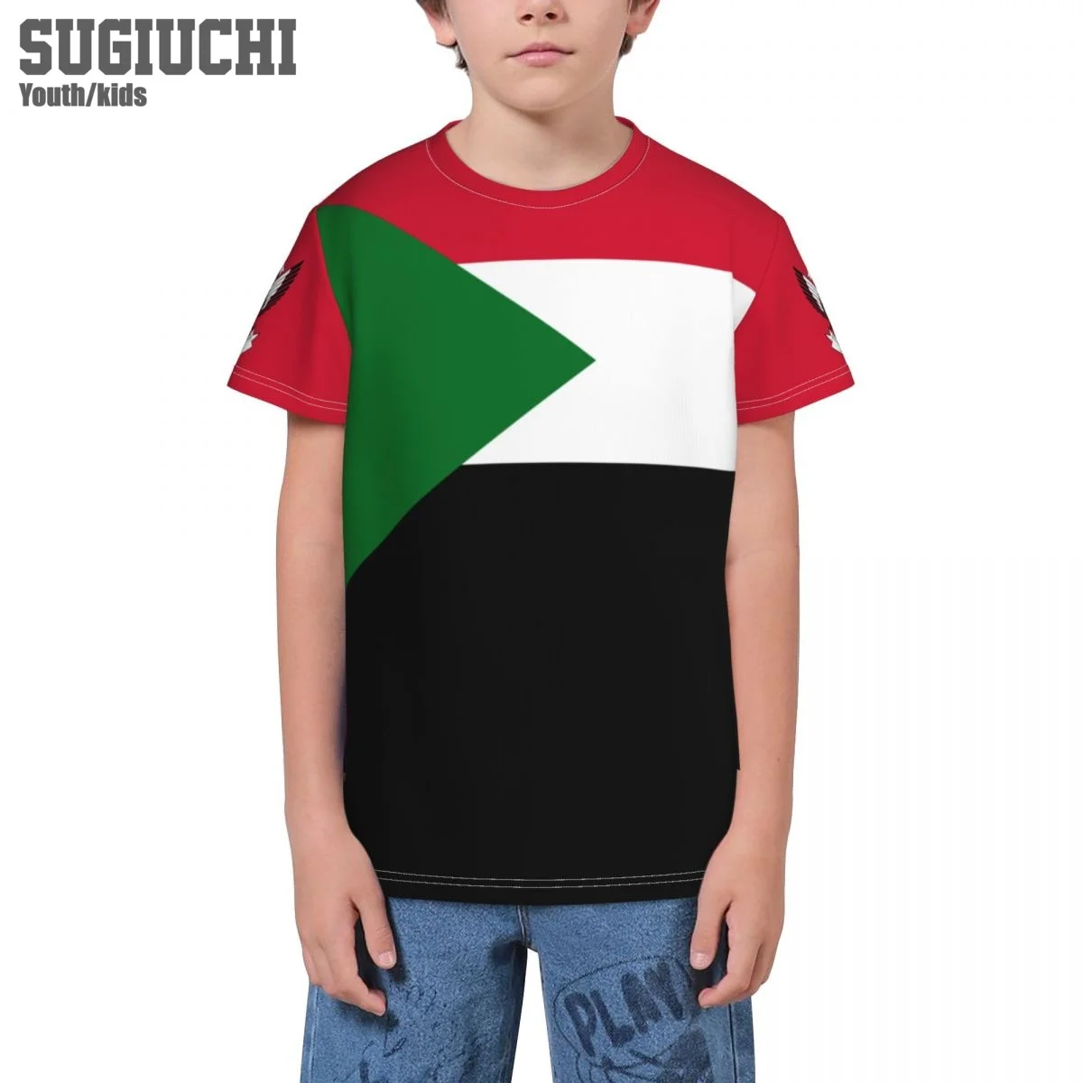 Custom Name Number Sudan Flag Emblem 3D T-shirts For Kids Youth Boy/Girl Tees jersey Soccer Football Fans Gift T shirt