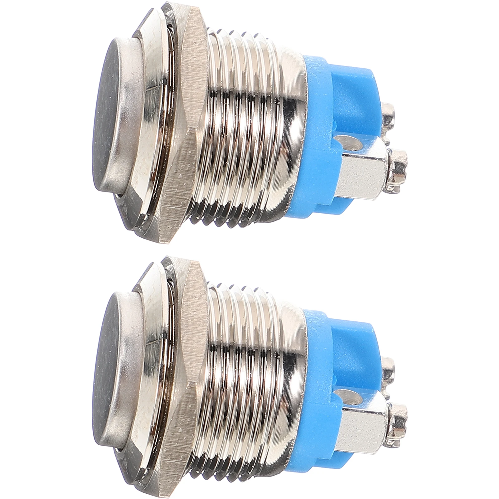 2 Pcs White Metal Doorbell Button for Apartment Replacement Easy Install Push Ringer Chime Self Resetting Lightweight Durable