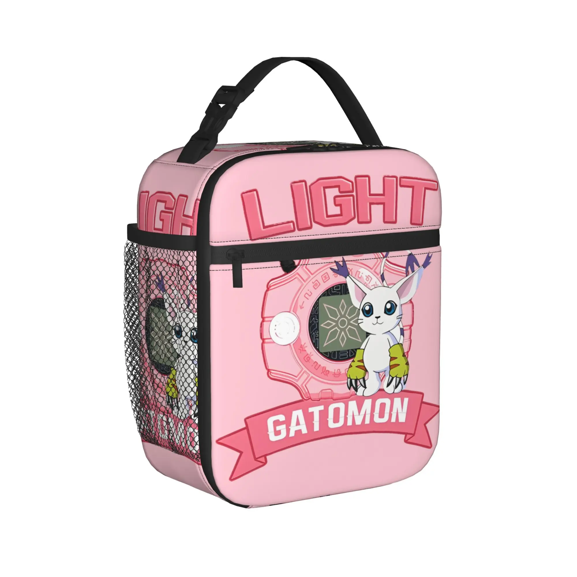 Digimon Anime Light Insulated Lunch Bag Cooler Bag Reusable,Lunch Container  High Capacity Tote Lunch Box Men Women Office