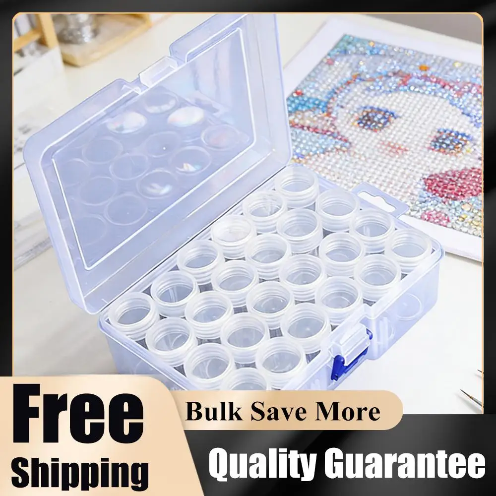 

Diamond Painting Storage Containers with Lid & Stickers Diamond Art Storage Case for DIY Craft Accessories Jewellery Small Items